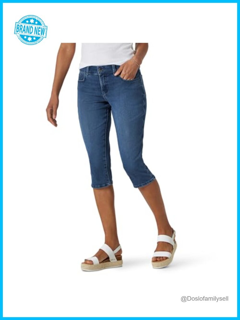 Ultra Soft Stretch Denim Capri - Regular Fit Midrise